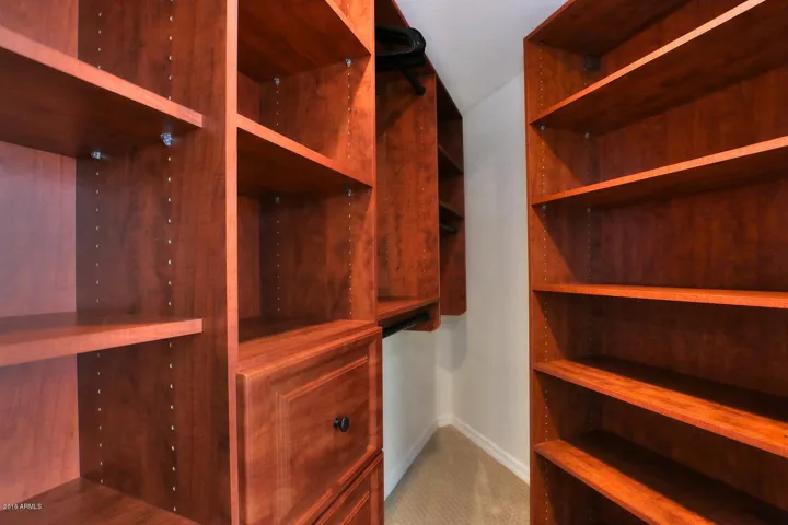 2nd bedroom walk-in closet w/custom built-ins