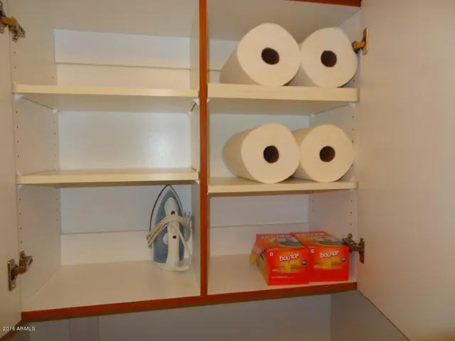 Laundry items, iron, etc.