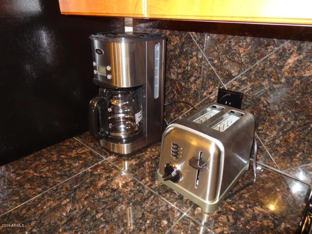 Stainless toaster & coffee maker