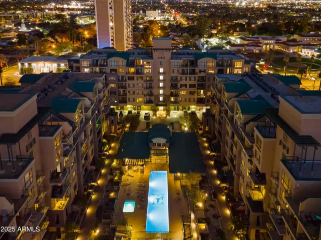 Courtyard at night