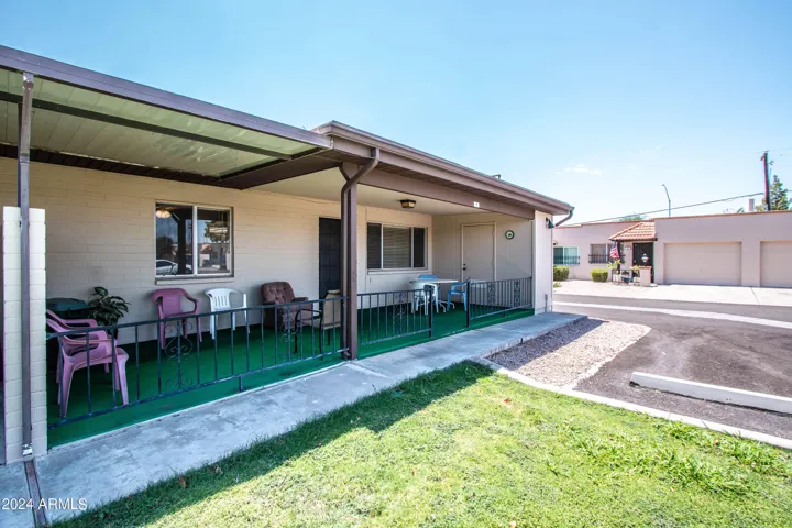 Large Rear Covered Patio and start to visitor parking