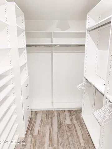 walk-in closet of primary suite