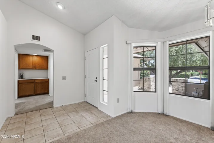 The bedrooms are to the right as you enter the home.