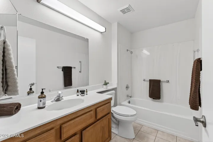 Guests will find the bathroom nice and spacious.