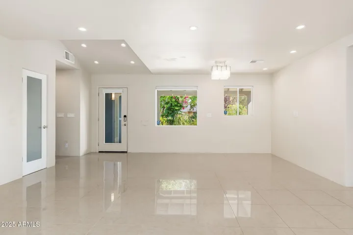 Walls removed and kitchen relocated