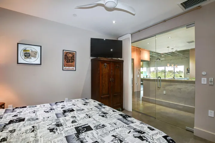 Guest Bedroom has Blinds for Privacy