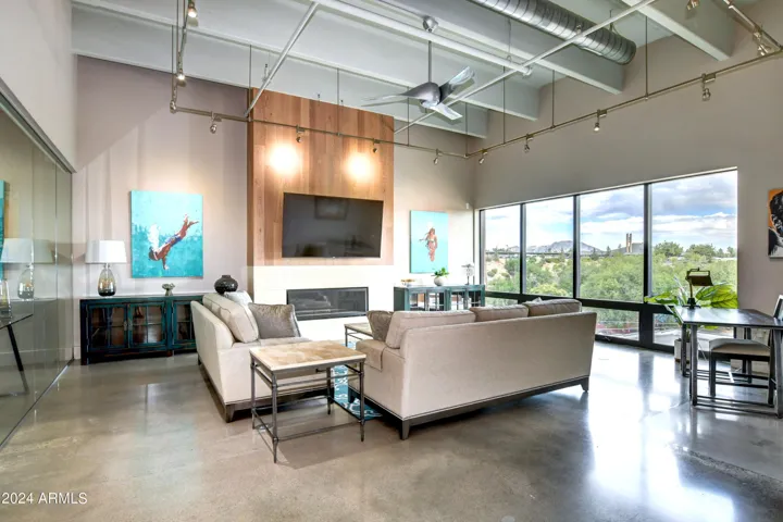 Expansive Windows with Views of Granite Mountain