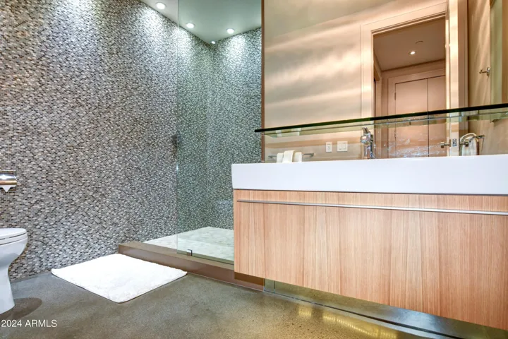 Spacious Walk-In Tile Shower