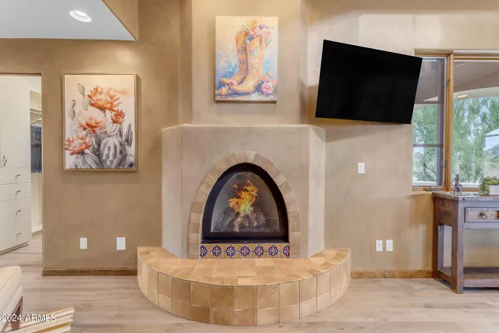 Master bedroom fireplace