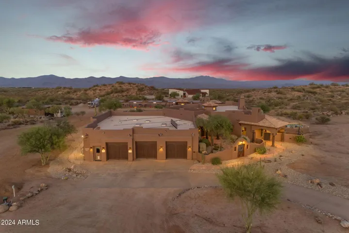 East facing view/Four Peaks. twilight