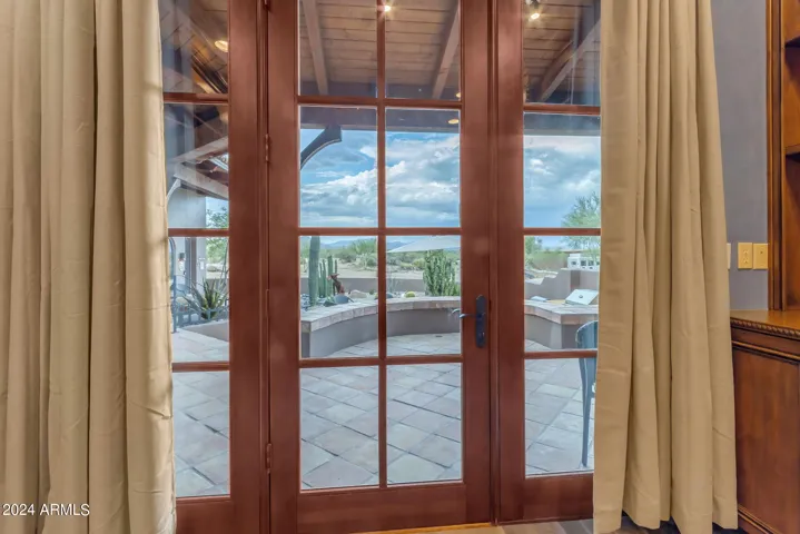 French door from office to outside?north patio
