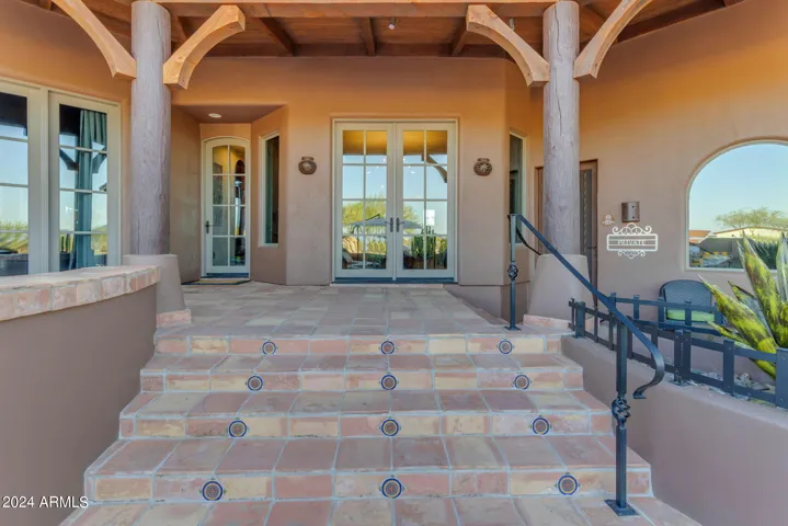 French doors to bonus room