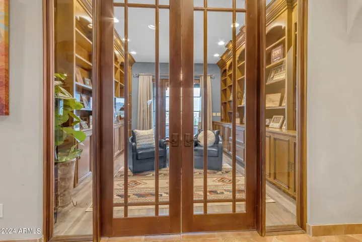 French doors to Office/Dining