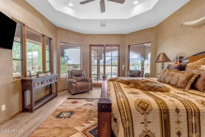 master bedroom doors to southpatio and pool