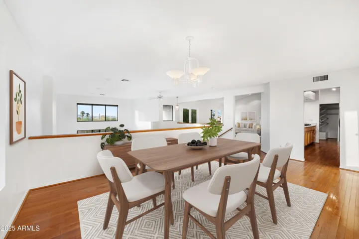 Formal Dining above Living room!