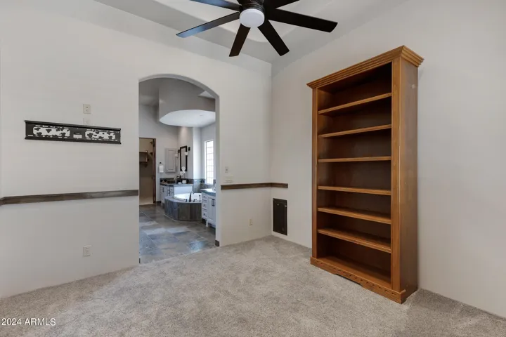 Bonus space off master bath, excellent for home gym or 2nd office or craft room.