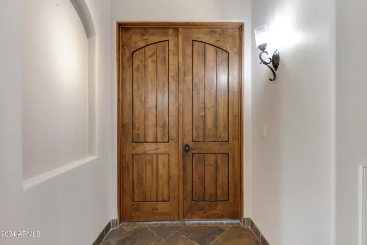 Double door entrance to the master suite.