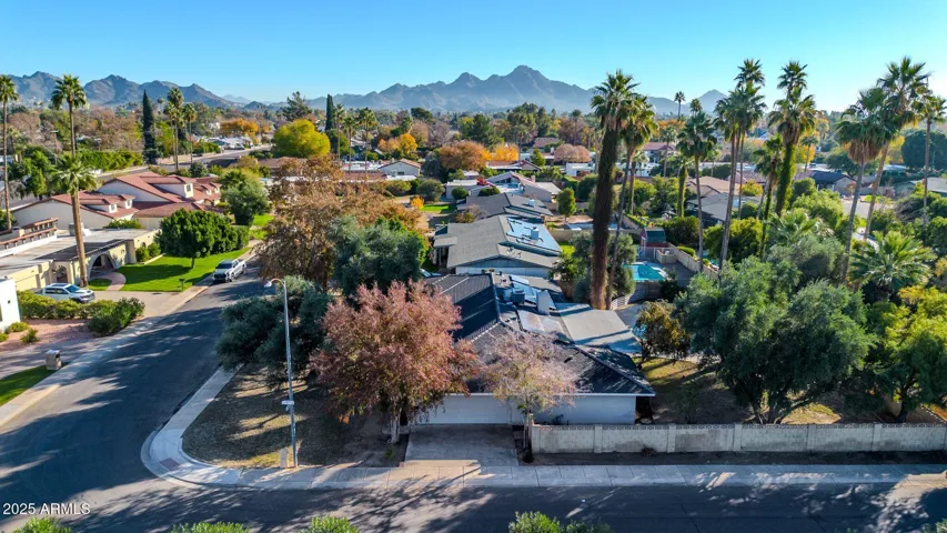 Aerial looking East towards Phoenix Mountain Preserve