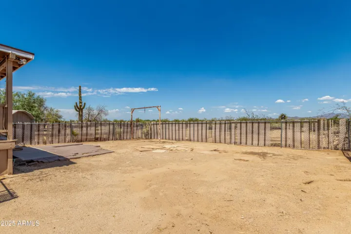 back fenced yard