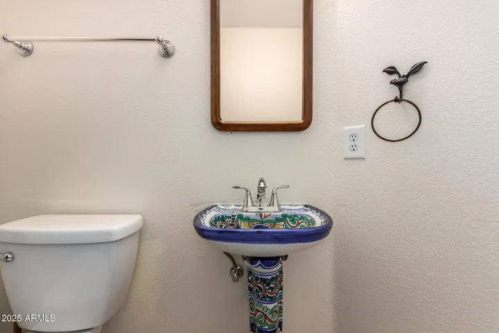 Painted pedistal sink