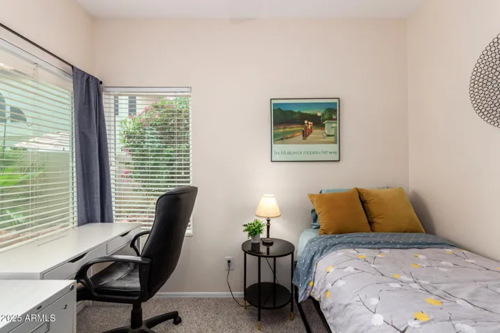 First floor den with corner window for light