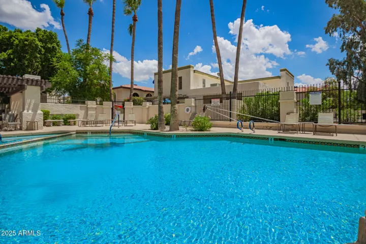 One of four heated pools