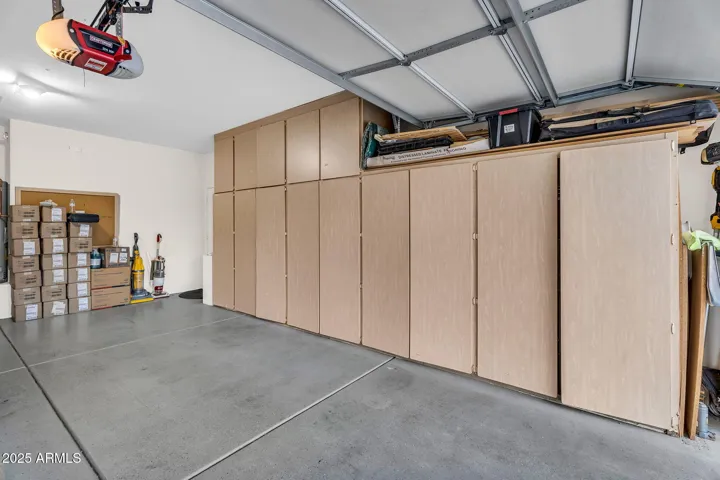 2 car garage with lots of storage