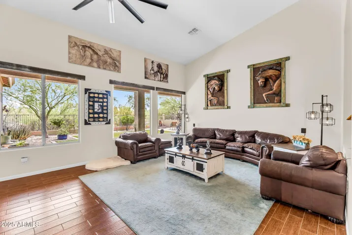 Large living room with tons of natural light!