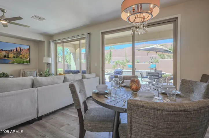 Dining Area opens to Patio and Pool