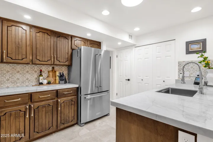Rich Stained Butternut Solid Cabinets