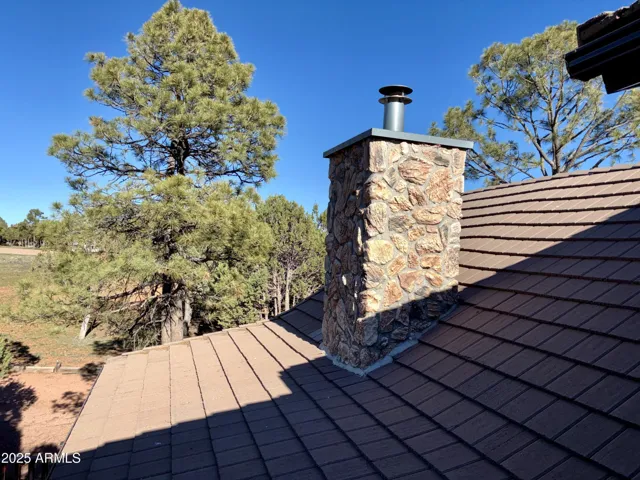 Chimney Stonework and View to Northeast