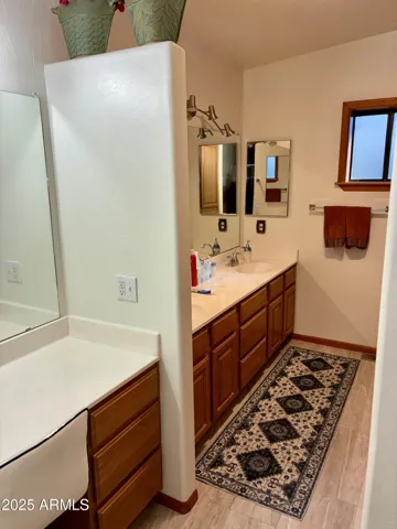 M Bath Double Sinks and Makeup Area