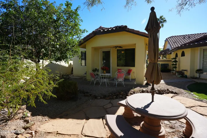 yard off of guest house