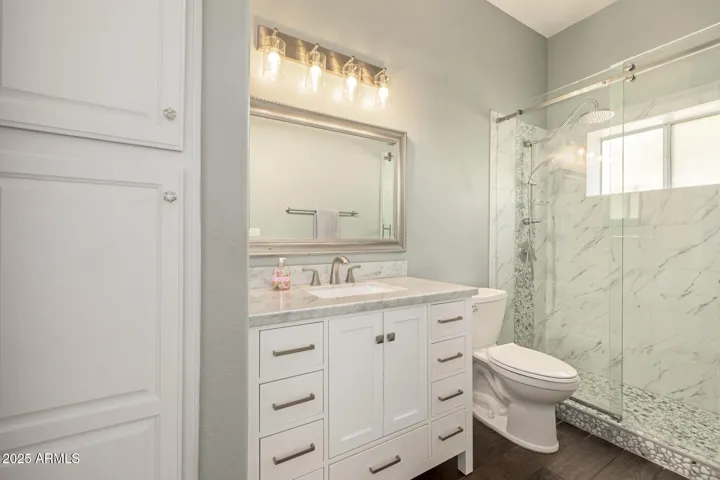 Remodeled downstairs bathroom.