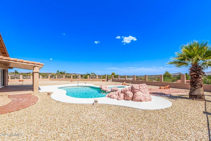 back of house w/pool - all NEW Stone