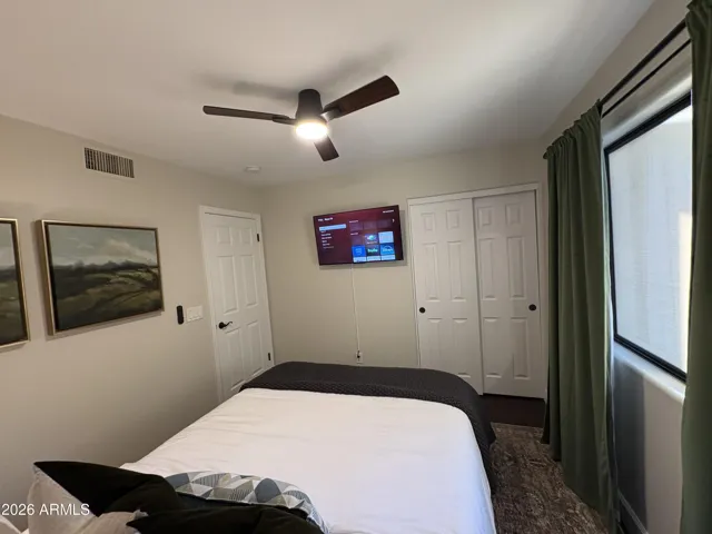 Queen Bed, New Smart TV