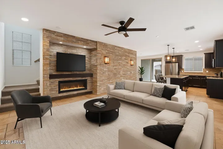 virtually staged living room concept