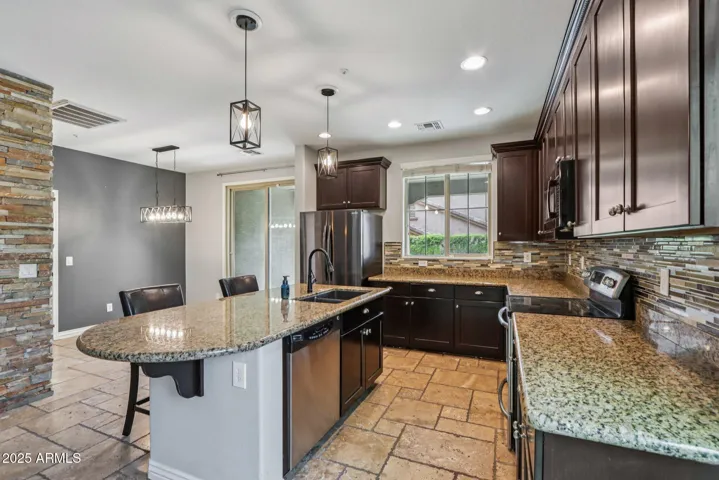 kitchen island fits 2-3 chairs