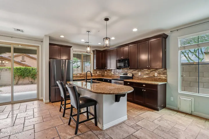 stainless steel appliances in the kitchen