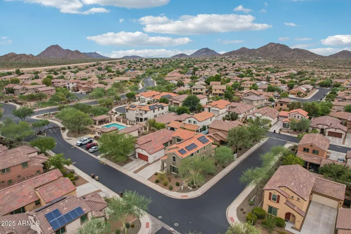 aerial view of neighborhood