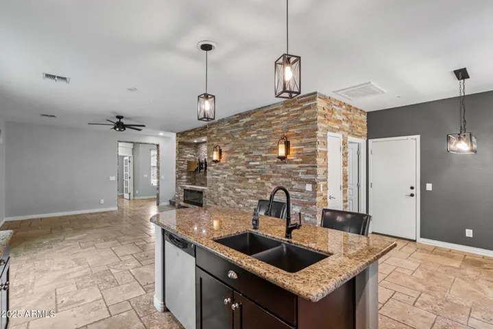 kitchen and dining