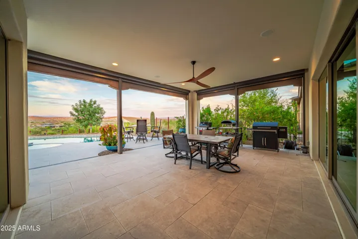 Large Patio with Motorized Shades