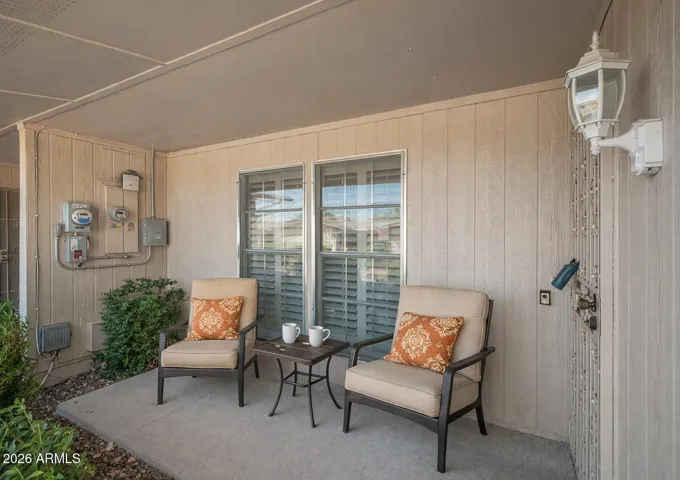 virtually staged front porch