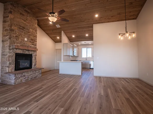 Living, dining and kitchen