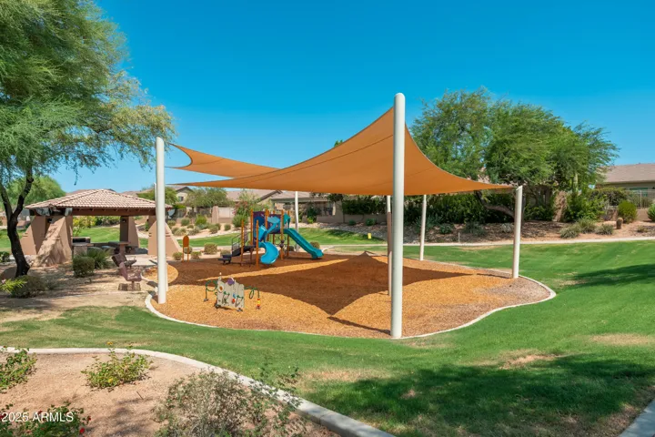 Neighborhood Pocket Park with Playground and Large Grass Area