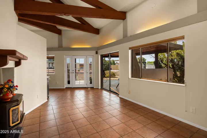 Vaulted Ceilings with Wood Beams