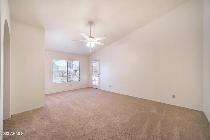 Worthy of its name, this will be your private sanctuary. It overlooks the lush green rear yard.
