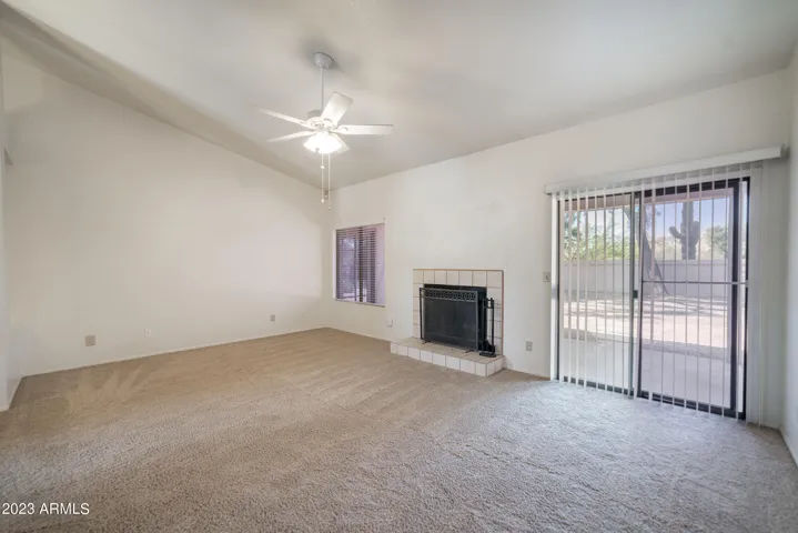 The vaulted ceilings throughout this home add to the feeling of spaciousness.