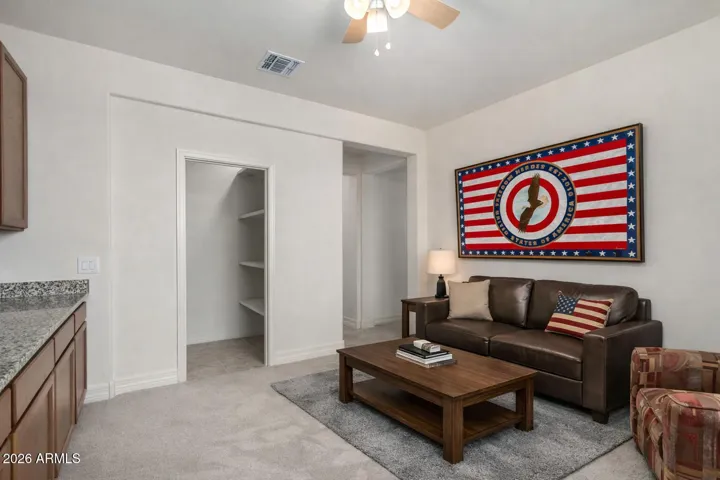 Office/den virtually staged