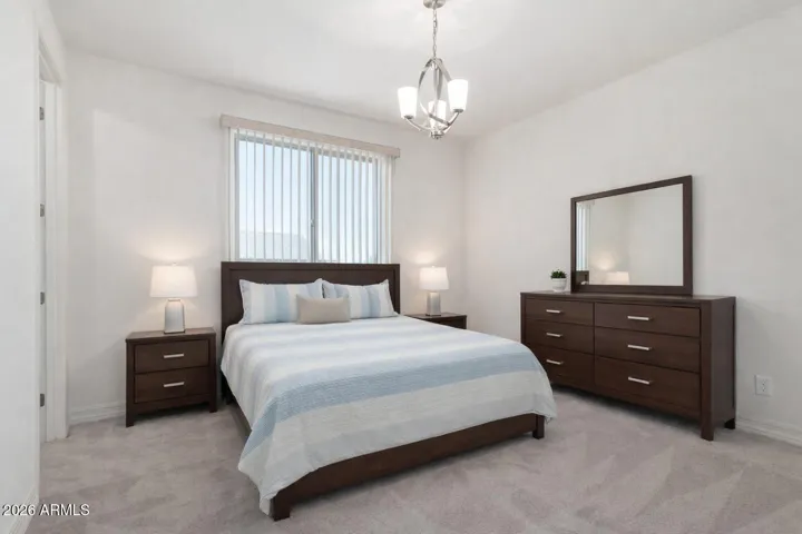 Guest bedroom #1. Virtually staged.
